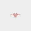 MOM Heart Shape 925 Sterling Silver Engraved Ring