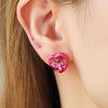 3-Piece Heart, Butterfly Shape Earrings