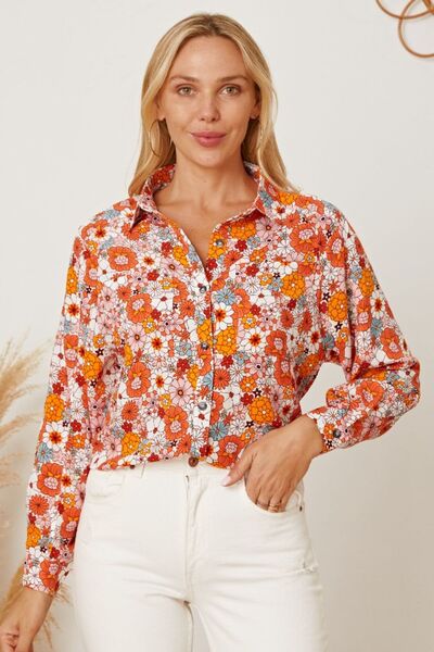 Ditsy Floral Collared Neck Shirt