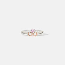  Heart Number 8 Zircon Double-Layered Ring