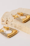 18K Gold Plated Inlaid Cubic Zirconia Earrings